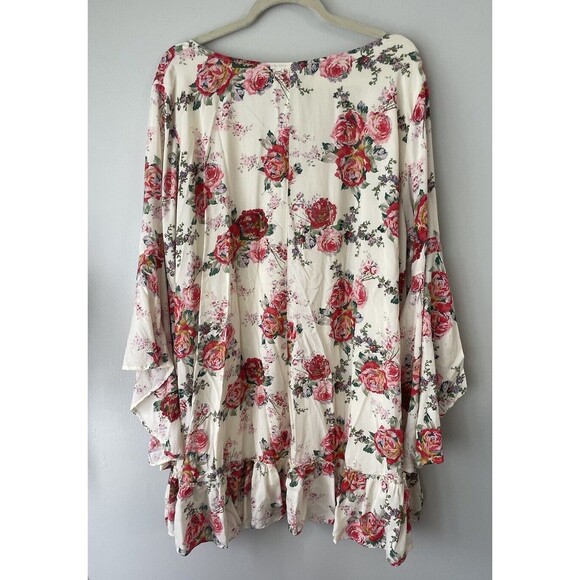 A BEAUTIFUL SOUL Women Size 2x C Tunic Short Dress Boho Floral Baby Doll - Picture 5 of 11